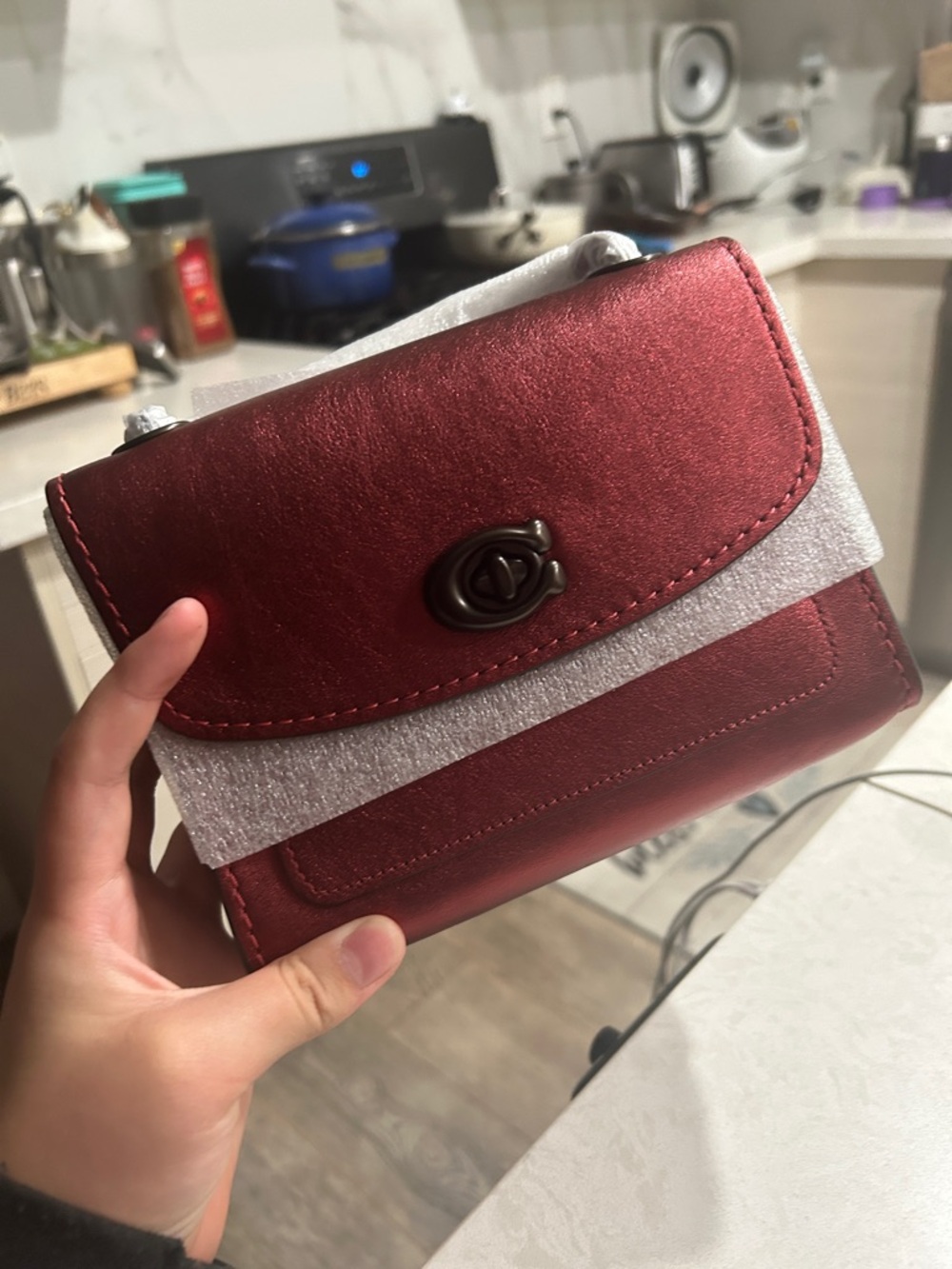 Coach Small Crossbody Bag in Burgundy